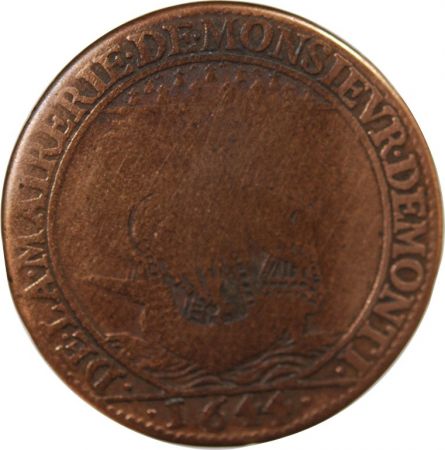 France MAIRE DE NANTES - YVES DE MONTI, SIEUR DE LA CHALONNIERE - JETON CUIVRE 1644