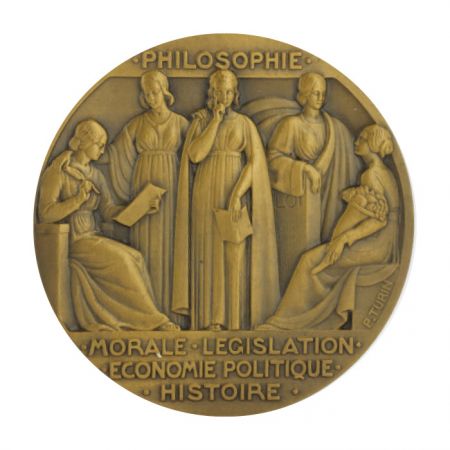 France Médaille 1932 France - 100 ans de l\'Académie des Sciences Morales et Politiques - Pierre Turin