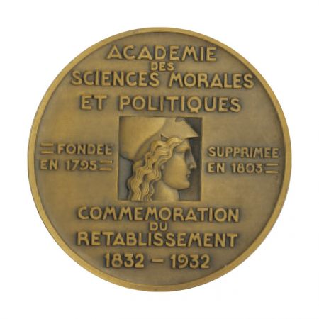 France Médaille 1932 France - 100 ans de l\'Académie des Sciences Morales et Politiques - Pierre Turin