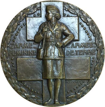 France Médaille Bronze France - Arme féminine - Armée de Terre - Pierre Turin