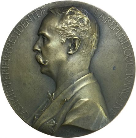 France Médaille Bronze France - Casimir Perrier - Président de la République - Jules-Clément Chaplain