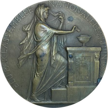 France Médaille Bronze France - Casimir Perrier - Président de la République - Jules-Clément Chaplain