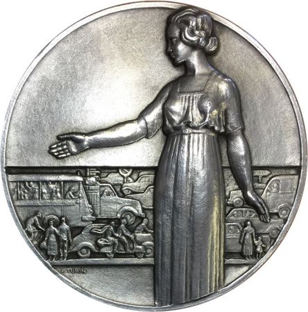 France Médaille Bronze France 1976 - Prévention routière - C. Erignac - Pierre Turin