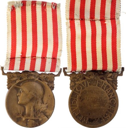 France Médaille Militaire COMMÉMORATIVE 1914-1918