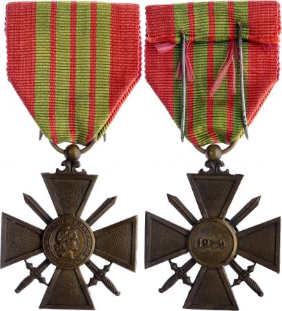 France Médaille Militaire Croix de Guerre  - 1939 - Seconde Guerre Mondiale
