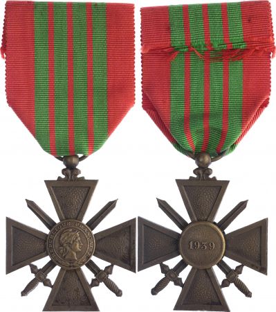 France Médaille Militaire Croix de Guerre 1939