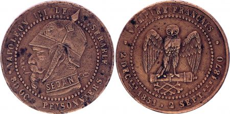 France Monnaie satirique Napoléon III - Module de 5 cts - Sedan 1870