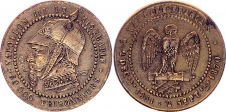 France Monnaie satirique Napoléon III le misérable - Sedan 1870 - 2e ex.