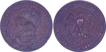 France Monnaie satirique Napoléon III le misérable - Sedan 1870 - 6e ex.
