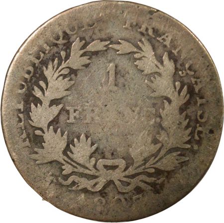 France Napoléon I - 1 Franc Argent, République, Calendrier Grégorien - 1807 W Lille