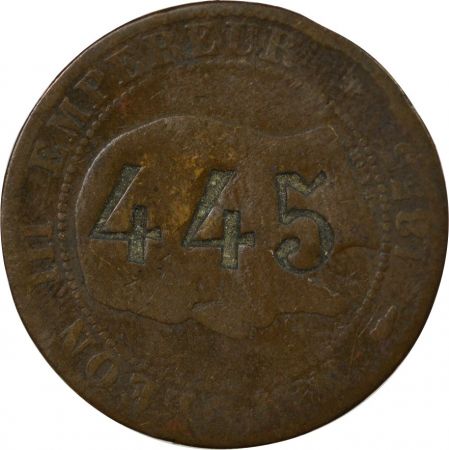 France NAPOLEON III - 5 CENTIMES 1855 BB STRASBOURG, JETON 445