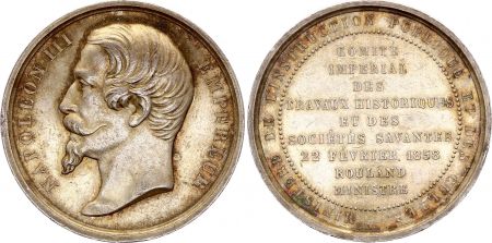 France Napoléon III - Comité des Travaux Historiques - 1858 - Argent