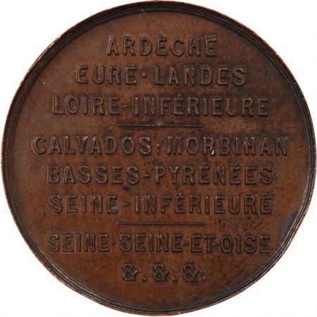 France ORGANISATION DE DEFENSE CIVILE - JETON CUIVRE 1870 / 1871