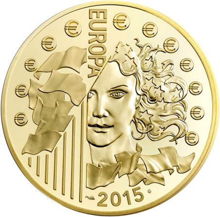 France Paix en Europe - 5 Euros OR BE FRANCE 2015 (MDP)