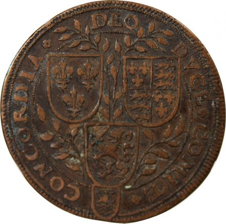 France PAYS-BAS ESPAGNOLS, BRABANT, PHILIPPE II - JETON CUIVRE - 1598 DORDRECHT