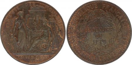 France Régie des Monnaies - Centenaire de 1789 - Exposition Universelle de 1889