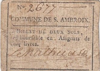 France Saint-Ambroix Commune - Juillet 1791