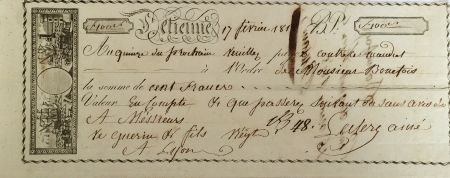 France Saint-Etienne - Mandat de 100 Francs - 1818 - SUP