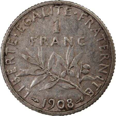 France SEMEUSE - 1 FRANC ARGENT 1908