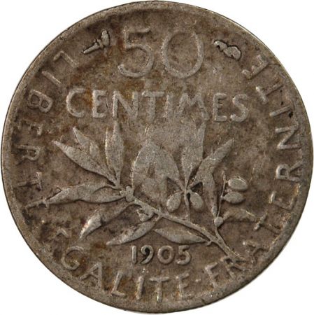 France SEMEUSE - 50 CENTIMES ARGENT 1905