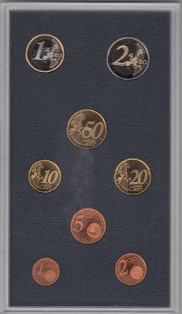 France Série 8 monnaies - 1 c à 2 Euros - 1999 en qualité BE