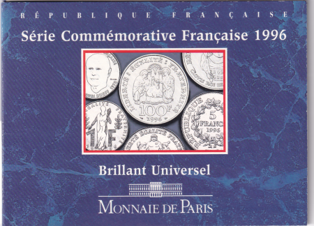 France Série BU 1996 - 3 monnaies en Francs