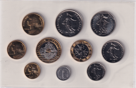 France Série BU 1999 - 10 monnaies en Francs