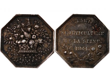 France SOCIÉTÉ D\'HORTICULTURE DE LA SEINE - JETON ARGENT 1841
