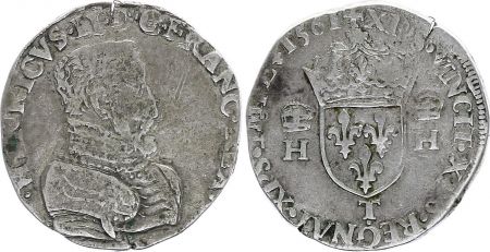 France Teston Henri II - 1561 Nantes - TB - Argent