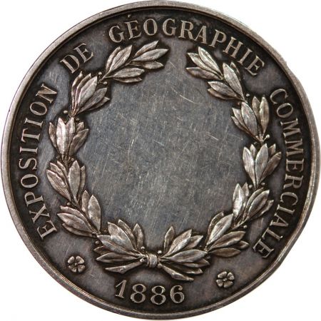 France VILLE DE NANTES  EXPOSITION DE GEOGRAPHIE COMMERCIALE - MÉDAILLE ARGENT 1886