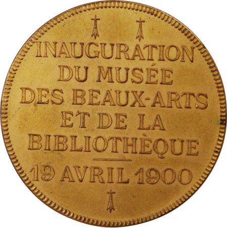 France VILLE DE NANTES  INAUGURATION DU MUSÉE DES BEAUX-ARTS - MÉDAILLE 1900