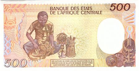 Gabon 500 Francs Statue et poterie - 1985