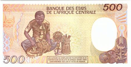 Gabon 500 Francs Statue et poterie - 1985