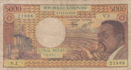 Gabon 5000 Francs Omar Bongo - ND1974 Série V.3