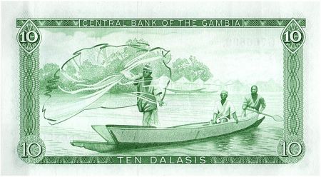 Gambie 10 Dalasis -  D Kairaba Jawara  - (1972-86)