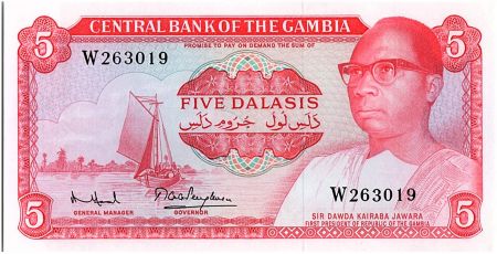 Gambie 5 Dalasis  -  D Kairaba Jawara  -  (1972-86)