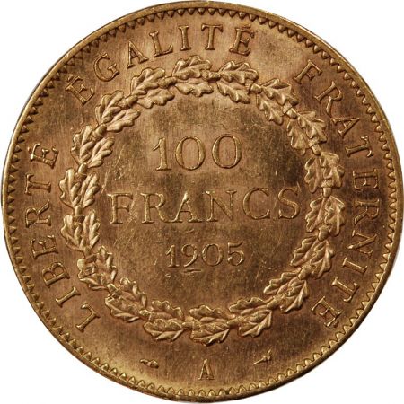 GENIE - 100 FRANCS OR 1905 Dieu protège la France\ \ 