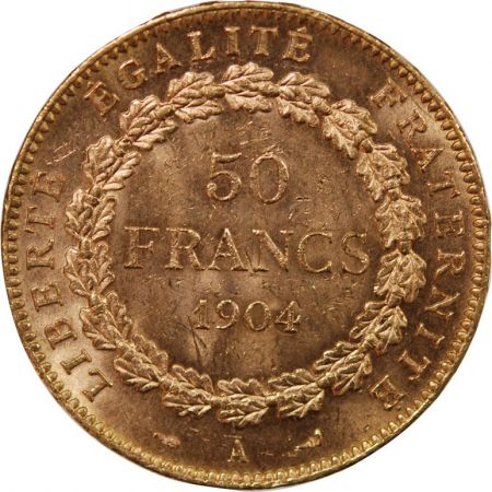 GENIE - 50 FRANCS OR 1904 A PARIS