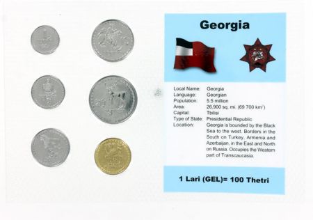 Georgie Blister 6 monnaies GEORGIE (1 à 50 tetri)
