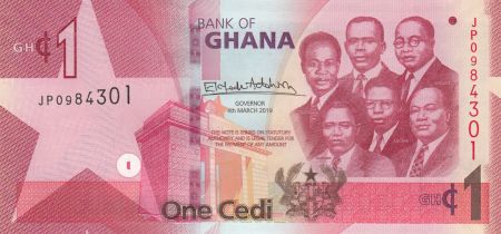 Ghana 1 Cédi, K. Nkrumah et 5 leaders - Barrage - 2019
