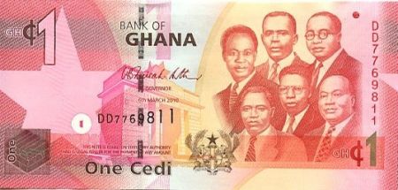 Ghana 1 Cédi K. Nkrumah et 5 leaders - Barrage