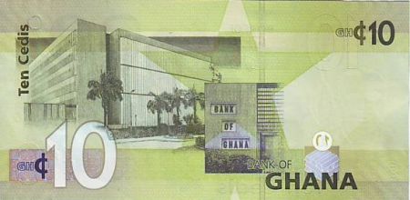 Ghana 10 Cedis K. Nkrumah et 5 leaders - Banque Centrale