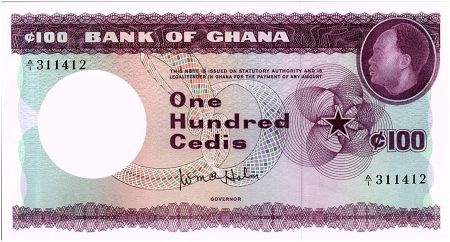 Ghana 100 Cedis - Kwame Nkrumah - 1965
