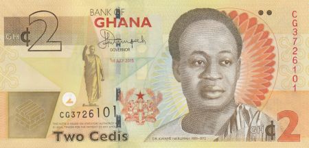 Ghana 2 Cedis, K. Nkrumah - Banque de Ghana - 2015