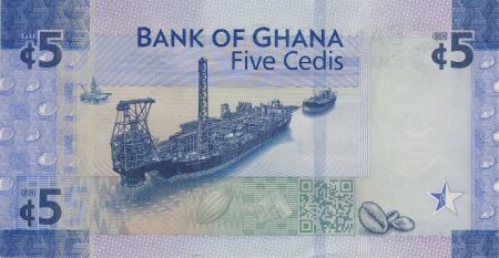 Ghana 5 Cedis, Enfant - Cargo - 2017 (2018)