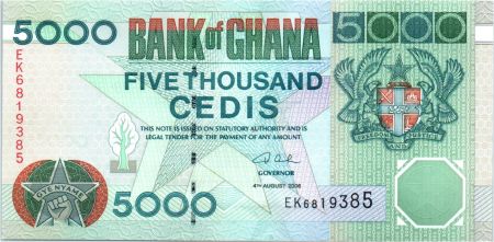 Ghana 5000 Cedis - Port et flottage de bois - 2006