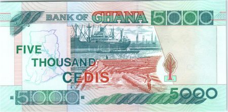 Ghana 5000 Cedis - Port et flottage de bois - 2006
