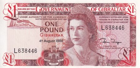 Gibraltar 1 Pound - Elisabeth II - 1988 - Série L - P.20e