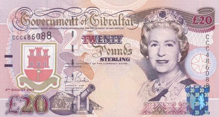 Gibraltar 20 Pounds Elisabeth II - Millenium issue - 2000