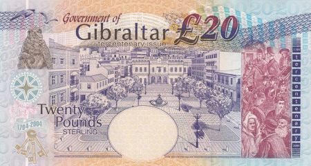 Gibraltar 20 Pounds Elisabeth II - Prise de Gibraltar 1704 - 2004 Série CCC - Neuf - P.31a